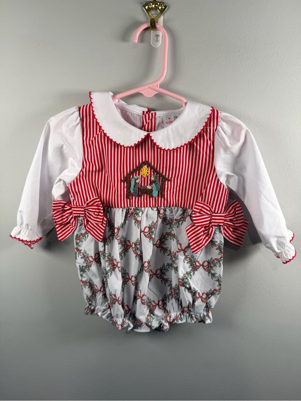 The Smocked Sisters French Knot Natively Scene Bubble Size 9M